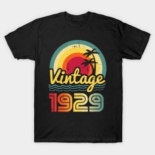 Vintage 1929 Made in 1929 94th birthday 94 years old Gift T-Shirt